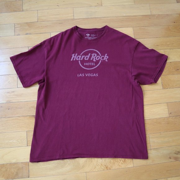 Hard Rock Hotel Las Vegas Maroon T Shirt, Size XX Large - Picture 7 of 9